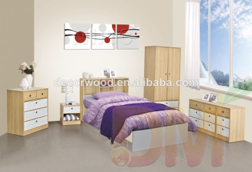 2014 Natural color Modern Children Wooden bedroom furniture bedroom sets