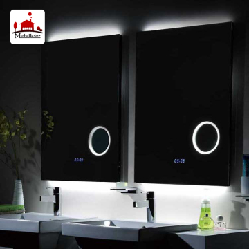 Hotel Bathroom Wall-Mounted Magnifying Mirror with LED Lights and Bluetooth
