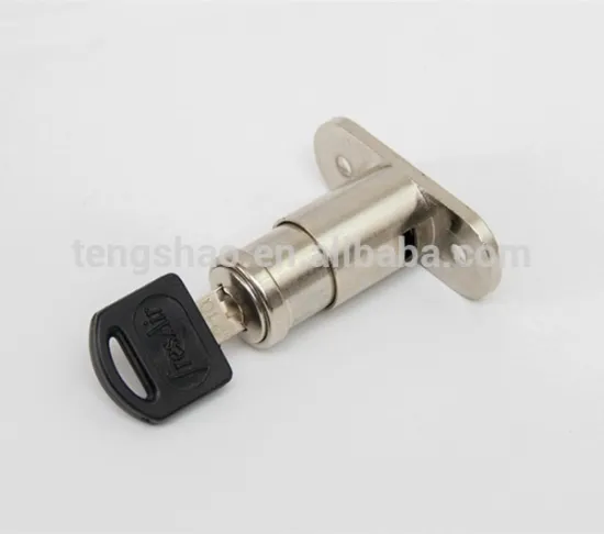 45 degree rotation flat key push lock for furniture drawer