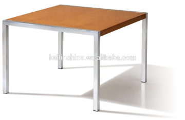 T22 stable metal powder coated leg wood melamine top factory direct customizable made sell green certification tea coffee table