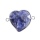 Sodalite 25mm Faceted Heart Connector for Jewelry Making Stone Links with Double Loops