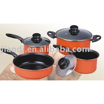 Supply 7pcs carbon steel cookware set