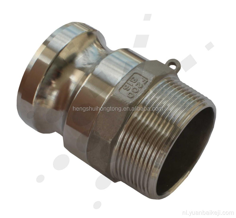 Aluminium man met flens type camlock koppeling