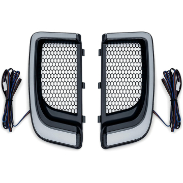 LED που τρέχει φως και στροφή σήμα Fairing χαμηλότερες σχάρες για Harley Touring Bikes 2014-2020