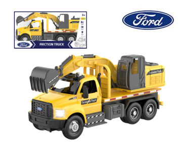 Licensed Ford Friction Excavator Toy with Lights & Sounds