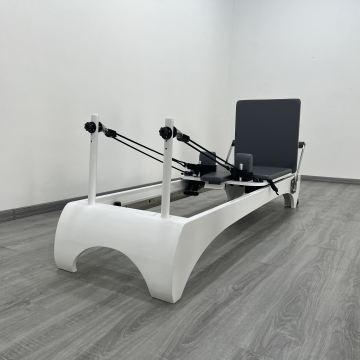 Etoile Premium Studio Pilates Reformer: A White-Curled Leg, Portable Wooden Machine for Pilates