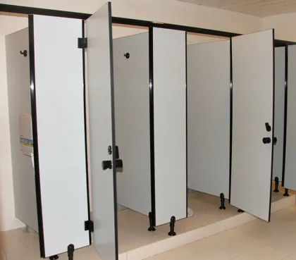 Fitness clubs phenolic resin fireproof aluminum toilet partition