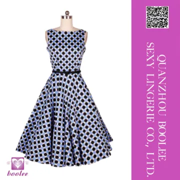 Factory hot sale Lady Elegant Print Casual Sleeveless Summer Dress