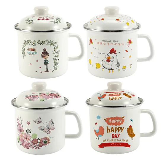 Personalized Enamelware Camping Cup Full Printed Promotion Travel Enamel Mug