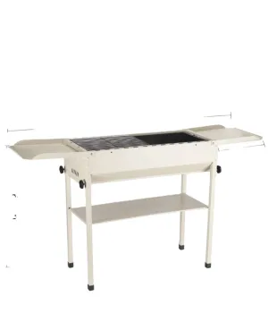 Large Outdoor Barbecue Supplier: High-Quality Charcoal Smoker Grill with Trolley for Garden Use
