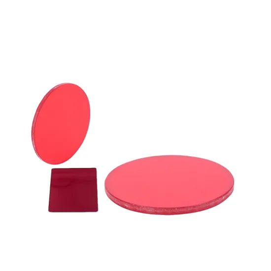 25.4/33/47mm HB/KC red color glass lenses longpass filters