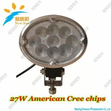 New design Oval 27W led work light,9pcs high power Cree led work light