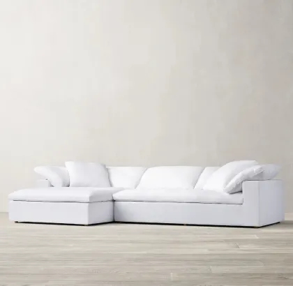 Luxury individual sofa white fabric home furniture