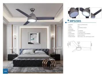 18w dimming remote control ceiling fan