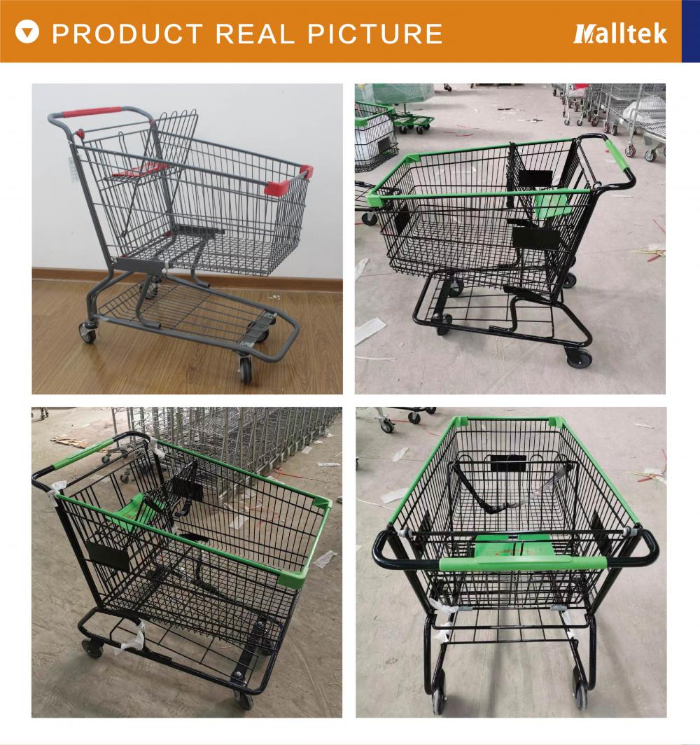 Useful American metal supermarket shopping cart