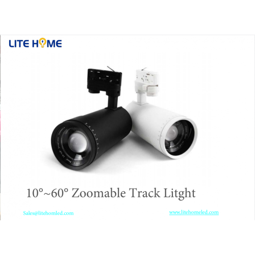 15W Anti-glare 10°~60° Zoomable COB LED Track Light