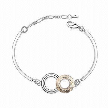 Swarovski Elements Bracelet, Decorated with Crystal, Mix Orders Accepted