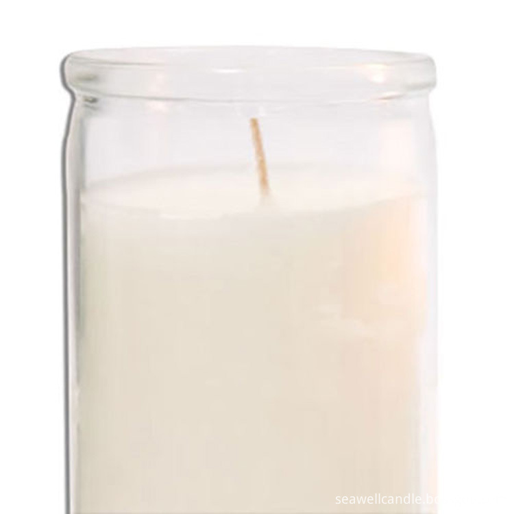 7 Day Candles Clear Glass