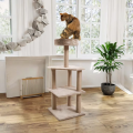 Grande casa de árvore de gato de lã de luxo torre arranhador centro de atividades internas multicamadas condomínio de dormir durável caixa de móveis para animais de estimação
