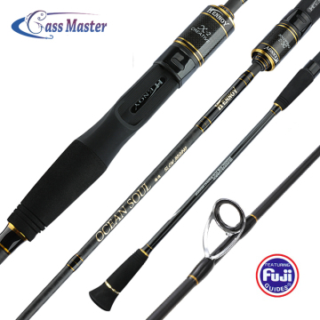 Bassmaster Carbon Slow Jig Fishing Rod - 2 Sections Saltwater Spinning Rod