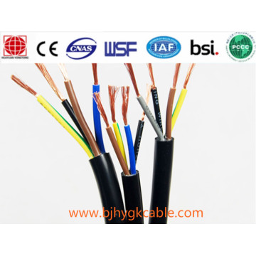 450V 750V Cable de goma flexible aislado resistente estándar del conductor de cobre de la envoltura del neopreno