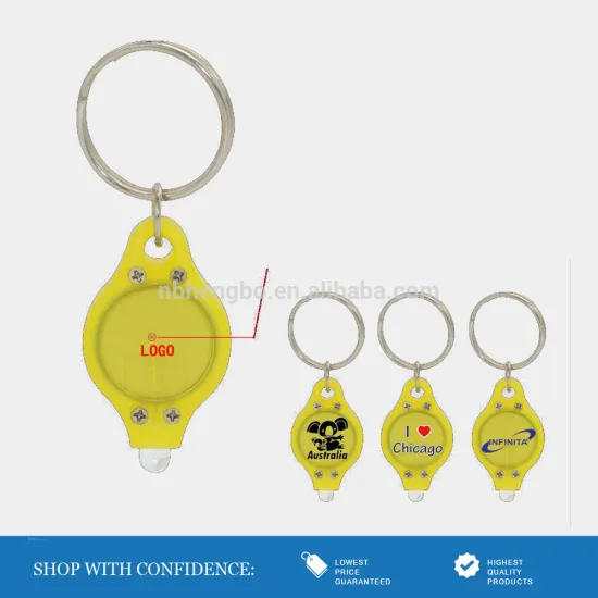 yellow top seller promotion gifts uv led advertising keychain