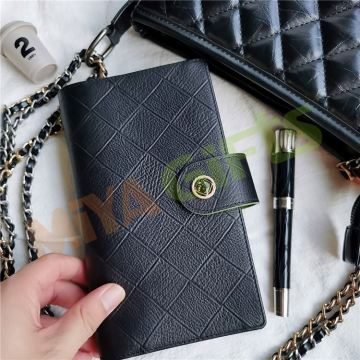 Custom Genuine Leather 6 Ring Binder Planner Organizer Cover A6 Personal Black Sage