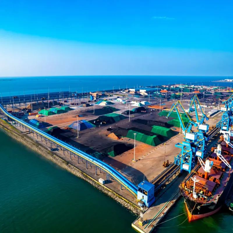 High-Performance Long-Distance Belt Conveyor for Port Bulk Cargo Transport