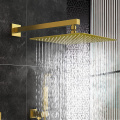 Golded Gold Top curah hujan faucet shower head set