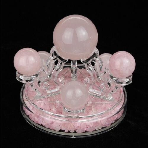 pink crystal balls with base for home decoration & best wedding gift