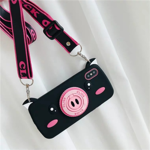 Cute Pig Cartoon Silicone Cell Phone Case