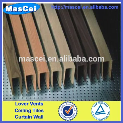 Aluminum baffle ceiling and aluminum strip ceiling panel