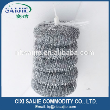 kitchen cleaning galvanized mesh scourer in net bag packing