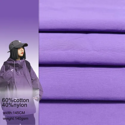 60% Cotton 40% Nylon Mixed PU Coating Waterproof Textile Fabric for Windcoat