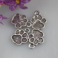 200 Pieces Antiqued Animal Paw Prints Charms Pendants for Jewelry Making DIY 15x12MM