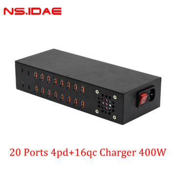 20 Port Type-C Charger 4PD + 16QC
