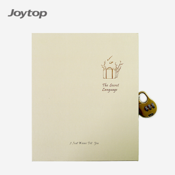 Wholesale Joytop 6513 A5 Fabric Bronzing Hardcover Diary Notebook Gift Set with Pen