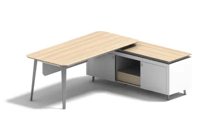 Oak Extendable Corner Office Tables and Deaks