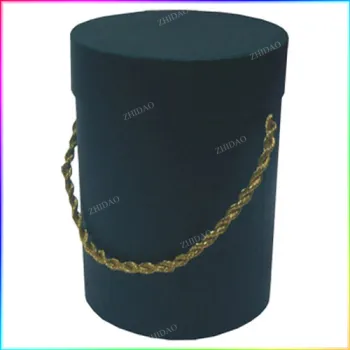 Paper tube box with handle