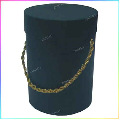 Paper tube box with handle