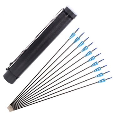 12 Pcs Carbon Crossbow Arrows for Kids - Lightweight Cedar Shafts with Lit Nocks