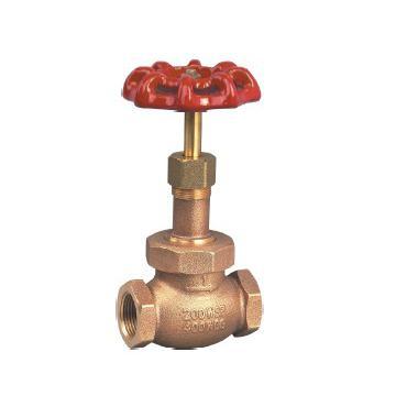 Bronze globe valve with butterfly handle