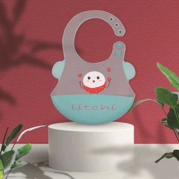 New type Soft Translucent Feeding Silicone Baby Bib