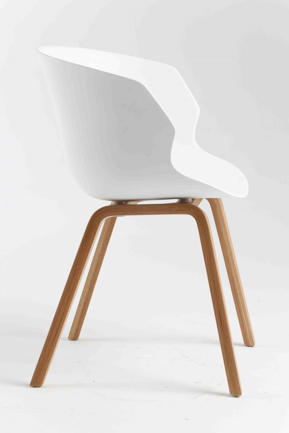 Bent Wood Leg Shell Chair