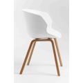 Bent wood leg shell chair