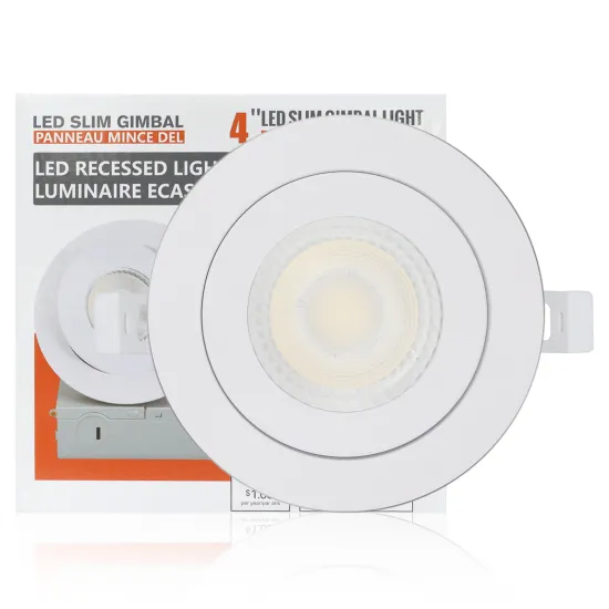 9W Black & White Dimmable ETL 4" 900LM LED Ceiling Downlight for Wet Locations