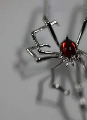 Alloy spider jewel stud earrings