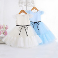 패션 디자인 핫 판매 아기 옷 리본 드레스