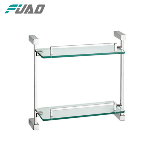 FUAO wholesale bathroom floating glass shelf brackets