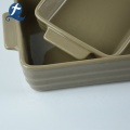 New design rectangular baking custom ceramic bakeware pan